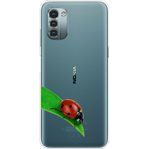 Силиконовый чехол на Nokia G21 / Нокиа G21 На счастье, прозрачный силиконовый чехол на nokia g21 нокиа g21 синие ирисы прозрачный