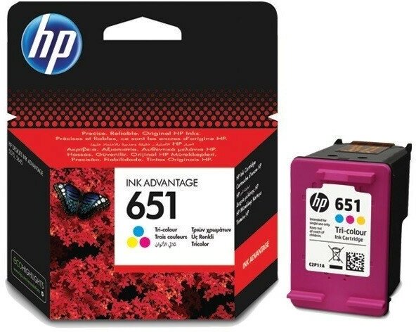 Картридж струйный HP 651 C2P11AE цветной