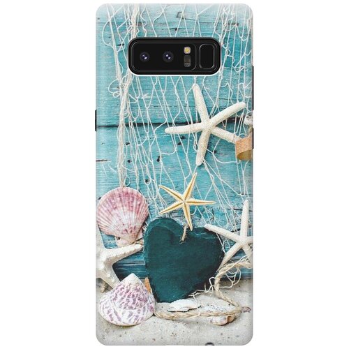 фото Cиликоновый чехол на samsung galaxy note 8 / самсунг ноут 8 с принтом "морские звезды" gosso