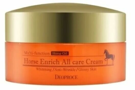 Крем для лица питательный с лошадиным жиром Deoproce Horse Enrich All Care Cream 100гр - фото №6