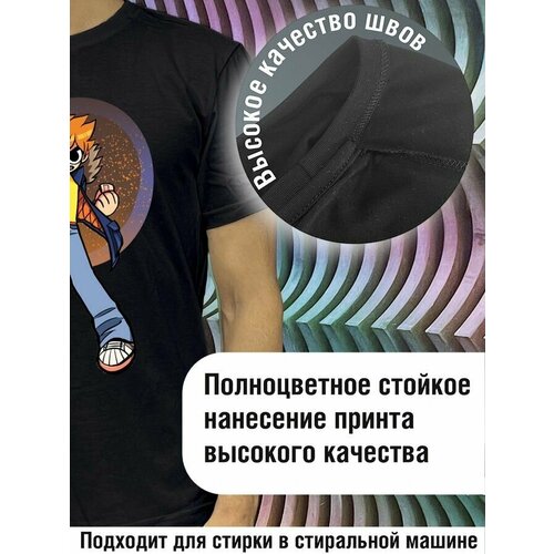 фото Футболка будь на стиле, хлопок, размер xl, черный