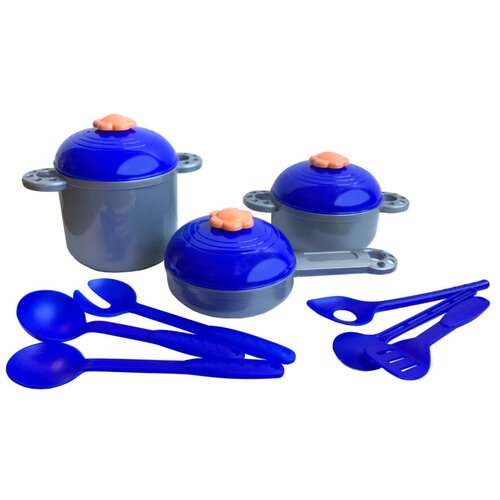 Набор посуды ЛЕНА №2 09161 синий набор детской посуды 5 4 дет