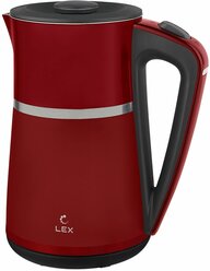 Чайник электрический с двойными стенками LXK 30020-3 красный