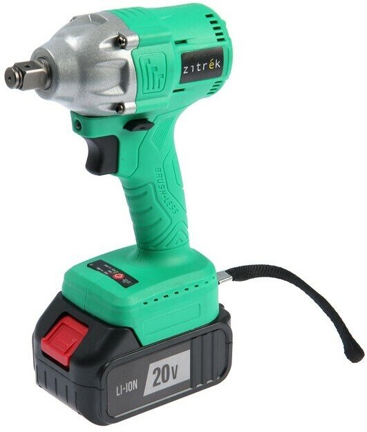 фото Гайковерт аккумуляторный Zitrek Crusher 20-Li, ударный, 20 В, 2х4 Ач, Li-ion, 200 Нм, 1/2"