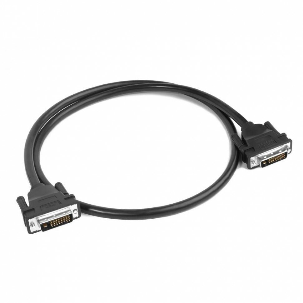 Greenconnect Кабель DVI-D 0.5m, черный, OD 8.5mm, 28/28 AWG, DVI/DVI, 25M/25M, GCR-DM2DMC-0.5m, двойной экран