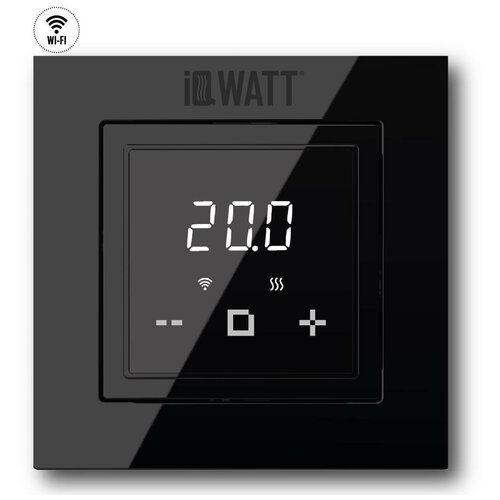 Электронный программируемый термостат IQ THERMOSTAT D black WI-FI электронный программируемый термостат iq thermostat d black white wi fi