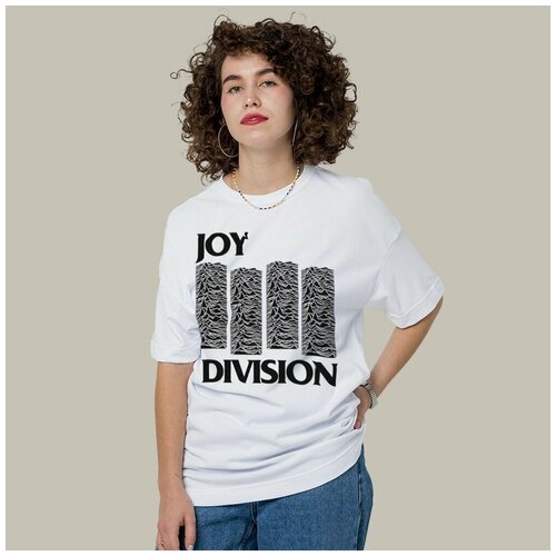 Футболка женская белая оверсайз Joy Division - 118