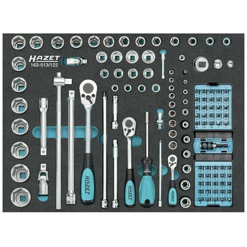 Набор торцевых ключей HAZET в ложементе 122 предмета 163-513/122 головка ts26f igz0072