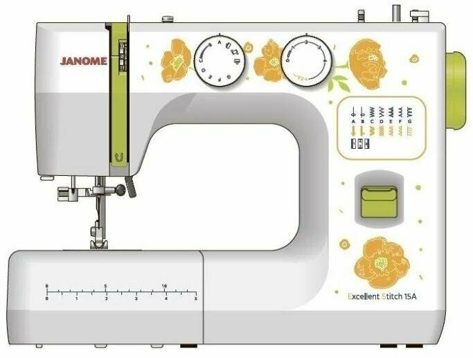 Швейная машина Janome Excellent Stitch 15A, белый