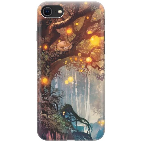 фото Ультратонкий силиконовый чехол-накладка для apple iphone 7 / 8 / se (2020) с принтом gosso