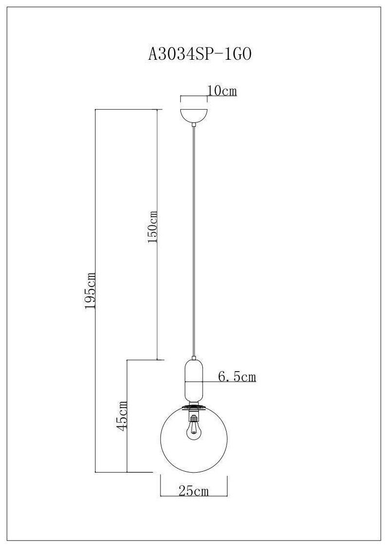 Светильник Arte Lamp BOLLA-SOLA A3034SP-1GO - фото №6