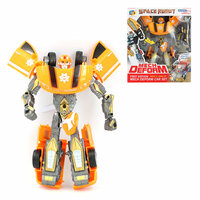 Робот-машина - это интерактивная игрушка для детей от трех лет. Она имеет желтый цвет и выполнена  ...