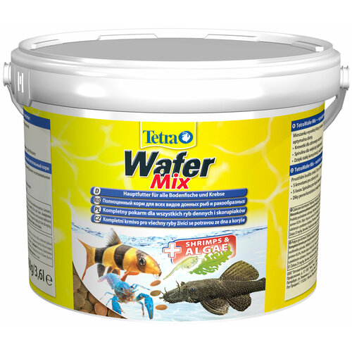 TETRA WAFER MIX корм чипсы для донных рыб и ракообразных (3,6 л х 4 шт)