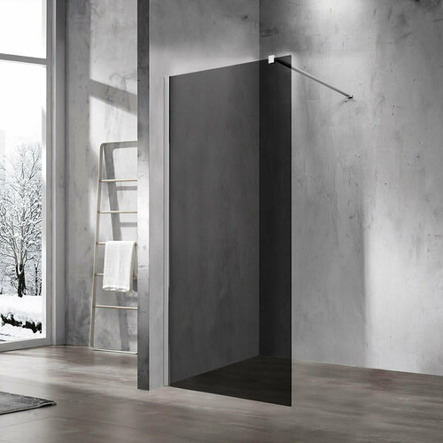 фото Душевая перегородка vincea walk-in vsw-1h800cg, 800x2000, хром, стекло тонированное