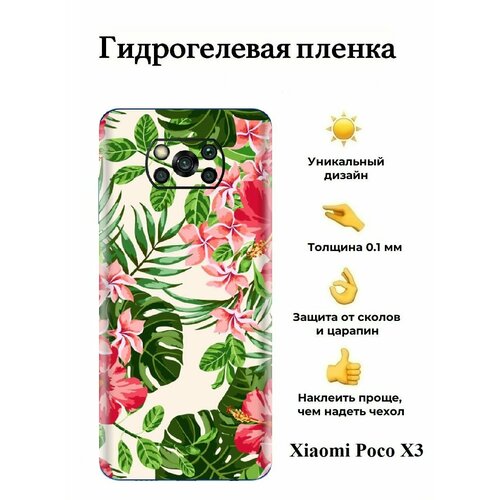 Гидрогелевая пленка на Xiaomi Poco X3 NFC на заднюю панель