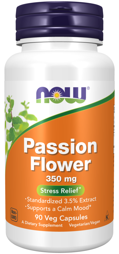 NOW FOODS Passion Flower 350 mg (Пассифлора 350 мг) 90 вег капсул (Now Foods)