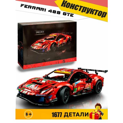 Конструктор Technic. Техник: Ferrari 488 GTE AF Corse #51 / Феррари 488 ГТЕ 1677 деталей. 20231 конструктор желтый ferrari 488 3608 деталей t5005