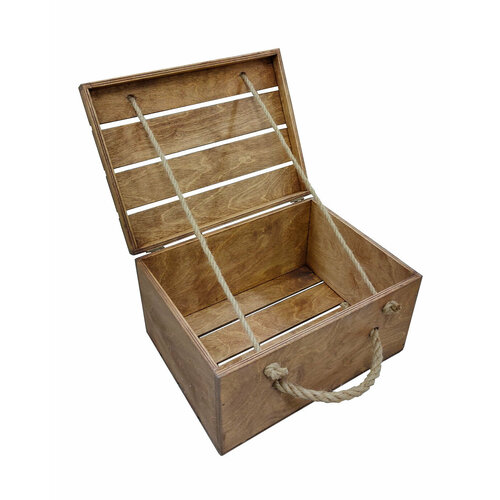 Ящик для хранения ZELwoodBOX, 34х26х18,5 см, темный дуб