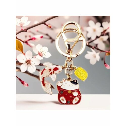 Брелок оберег кот удачи Манеки