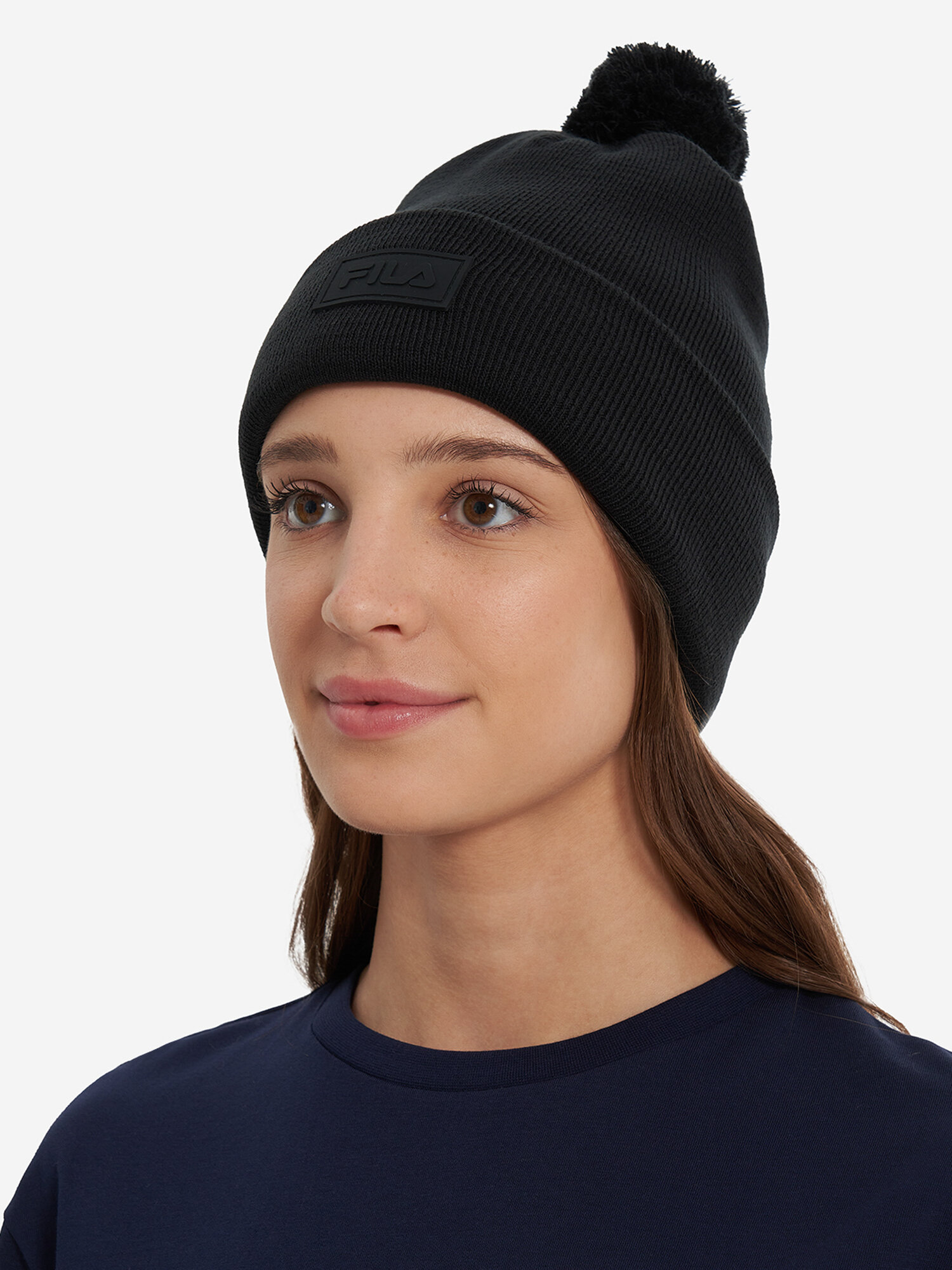 Шапка Fila для мужчин и женщин, размер one size, черный — фото 1