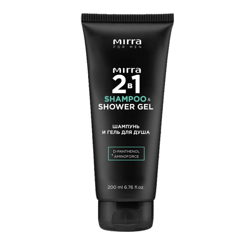 Шампунь и гель для душа мужской Mirra 200 мл 762₽