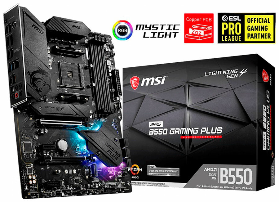 Материнская плата MSI MPG B550 GAMING PLUS (AM4, ATX)