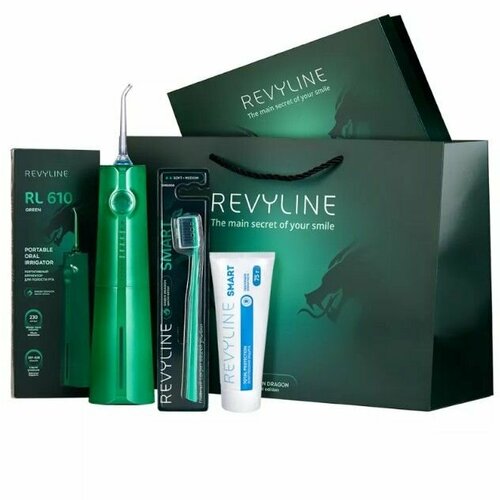 Подарочный набор Revyline Green Dragon в зеленом цвете ирригатор RL610 зубная щетка паста 7900₽