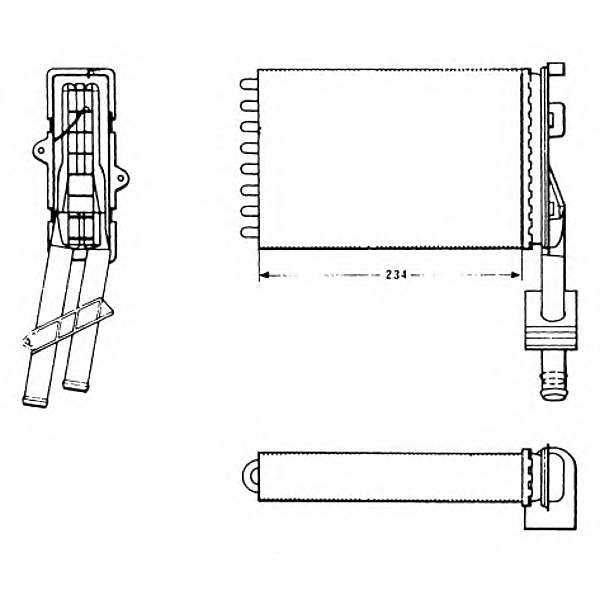 NRF 58620 (7701032297) радиатор печки Renault (Рено) r 21 (86-) 1.4