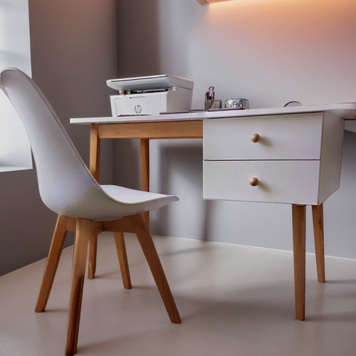 Изображение товара Стол письменный белый Alrus СтоЛик С0599 (гл/ш/в) 1200*600* 724 мм. вес 25 кг.