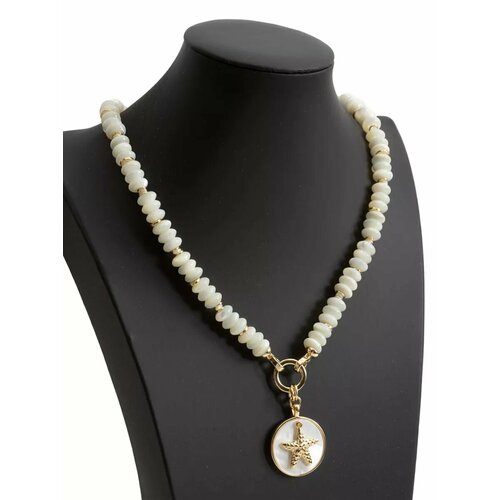 Колье MOLODYH, перламутр, бежевый, фиолетовый