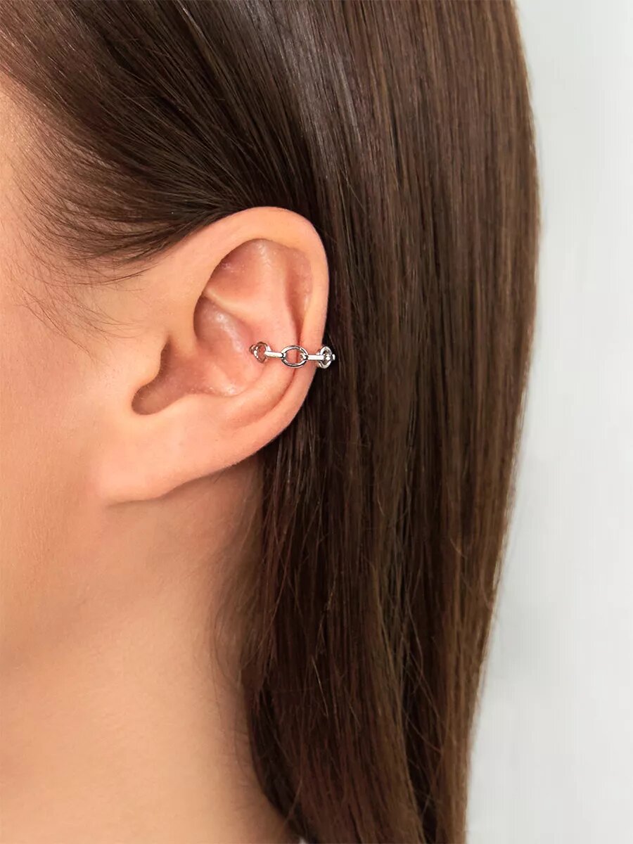 Кафф Ювелир Карат, серебро, 925 проба, золочение