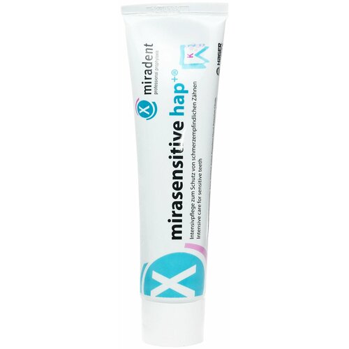 Зубная паста Miradent Mirasensitive Hap+, для чувствительных зубов, мятная, 20мл