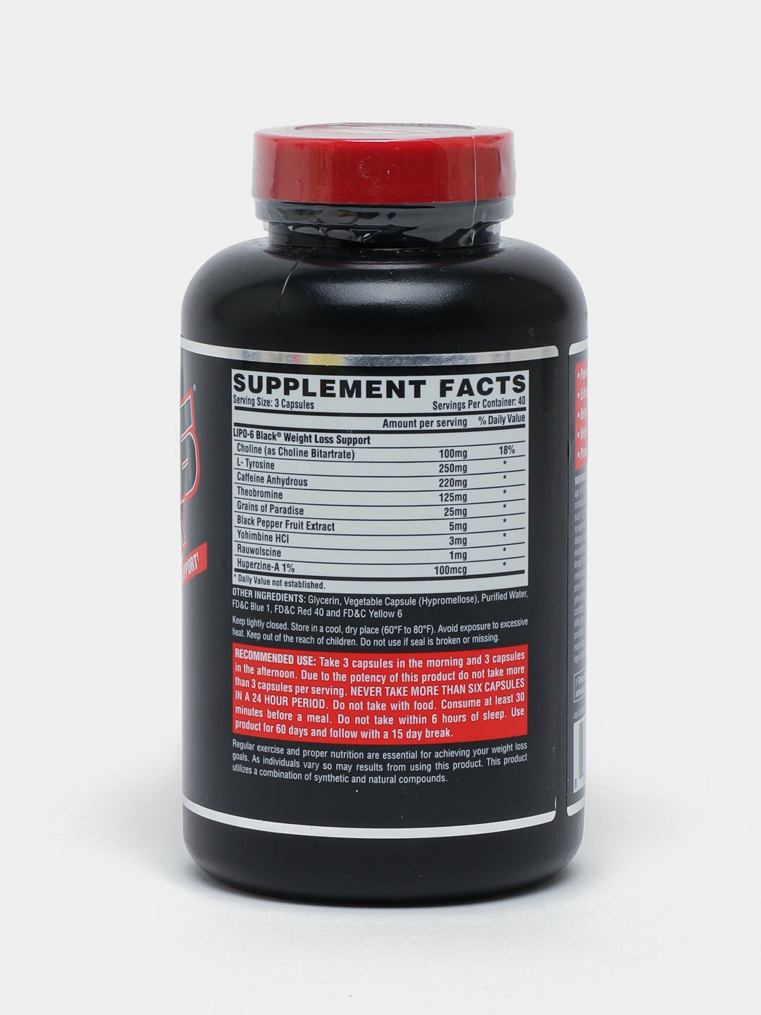 Жиросжигатель Nutrex Lipo 6 Black Maximum Potency, 120 капсул — фото 1