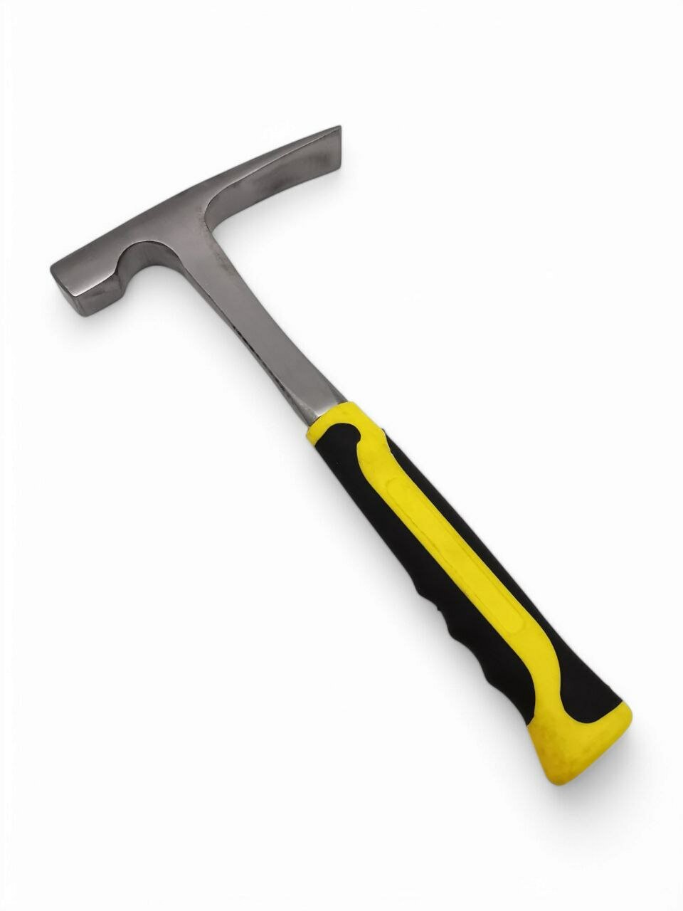 Молоток качественный кованный цельнометаллический молоток с двухкомпонентной ручкой, инструмент каменщика — фото 1