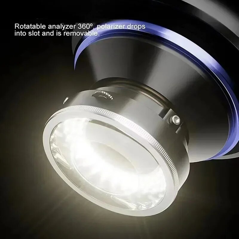 Светодиодный поляризационный светильник для микроскопа, 40-62 мм, кольцевой светильник для объектива, осветители для микроскопа для электронного ремонта мобильных телефонов