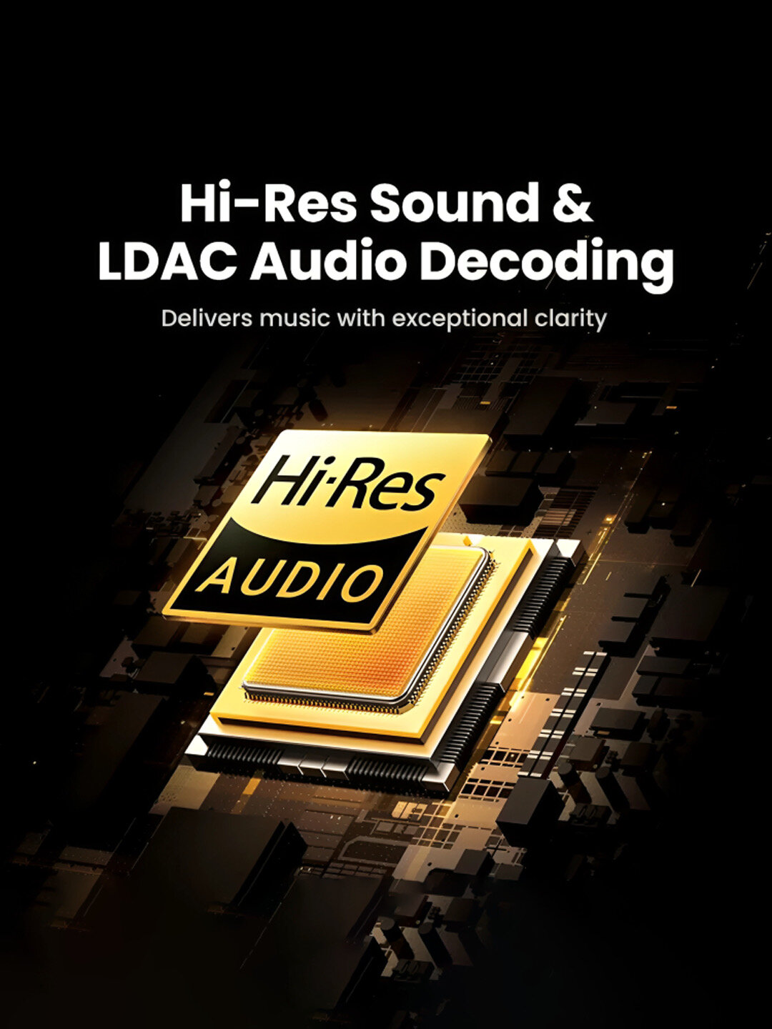 Наушники UGREEN HiTune Max5C — LDAC, Hi-Res, ANC 43 дБ, Bluetooth 5.4, до 90 часов работы — фото 1