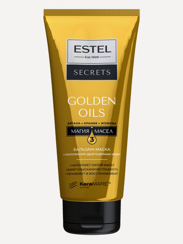 Изображение товара ESTEL Бальзам-маска c комплексом драгоценных масел для волос "GOLDEN OILS" SECRETS, 200 мл