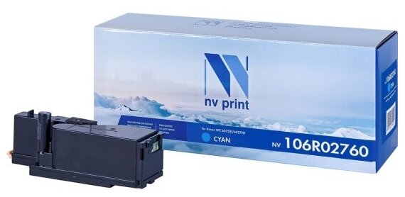 Тонер-картридж NV Print 106R02760 Cyan для Xerox Phaser 6020/6022/WorkCentre 6025/6027 (1000k)