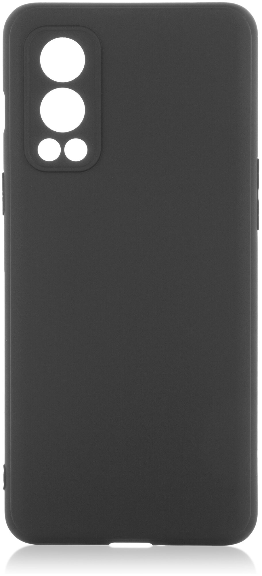 Чехол ROSCO для OnePlus Nord CE 2 (Ван Плюс Норд 2) силиконовый чехол, с бортиком (защитой) вокруг лока камеры, матовый, черный