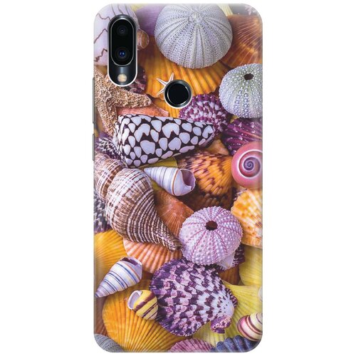 фото Re:pa накладка transparent для meizu note 9 с принтом "разноцветные ракушки"