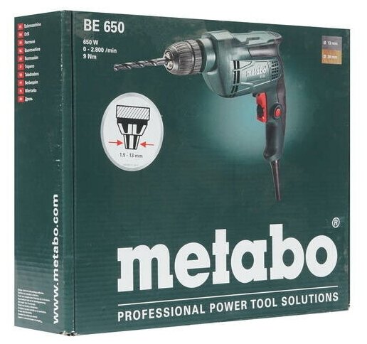 Дрель Metabo BE 650 650 Вт,ЗВП 13мм - фотография № 7
