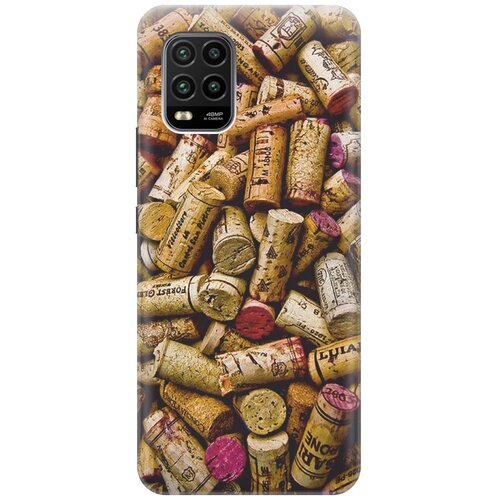 фото Re:pa чехол - накладка artcolor для xiaomi mi 10 lite с принтом "россыпь винных пробок"