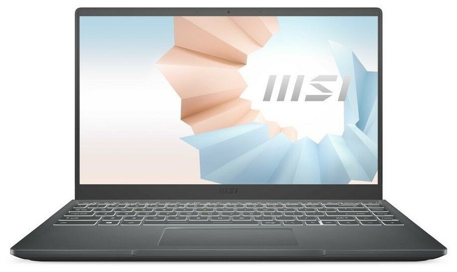 MSI Modern 14 B11MOU-1240RU (9S7-14D334-1240) dk.grey 14" (FHD i7-1195G7/16Gb/512Gb SSD диск/W11Pro)