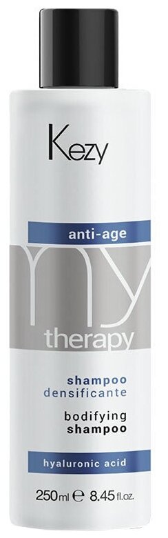 Шампунь KEZY My Therapy Anti-Age Hyaluronic Acid Bodifying Shampoo, Шампунь для придания густоты истонченным волосам с гиалуроновой кислотой, 250 мл