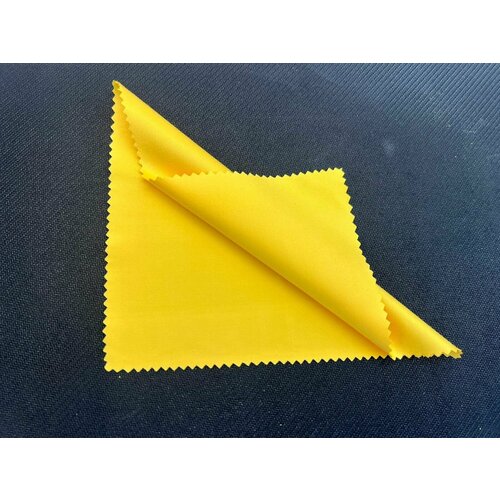Салфетка для очков (микрофибра), желтая, комплект - 3 штуки 120 шт противотуманная замшевая салфетка для очков многоразовая микрофибра противотуманная салфетка для очков салфетка для протирки линз