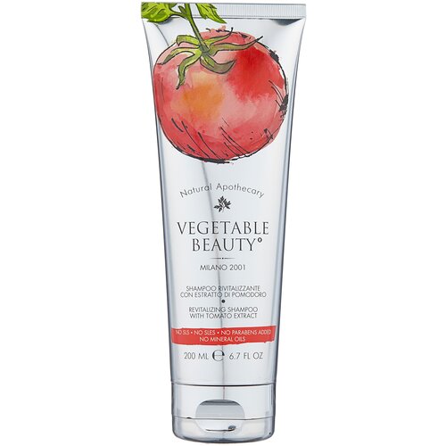 Шампунь Vegetable Beauty ревитализирующий с экстрактом помидора, 200 мл