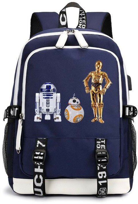 Рюкзак Звёздные войны (Star Wars) синий с USB-портом №8