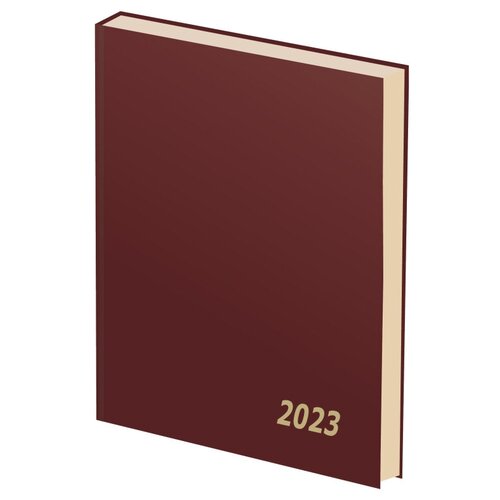 Ежедневник датированный 2023 А5, 160л, бумвинил бордо, Attache Economy
