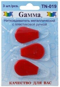 Нитковдеватель "Gamma" TN-019 3 шт с пластиковой ручкой