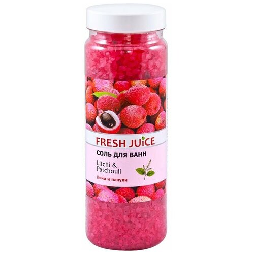 Fresh Juice Соль для ванн Litchi and Patchouli, 700 г